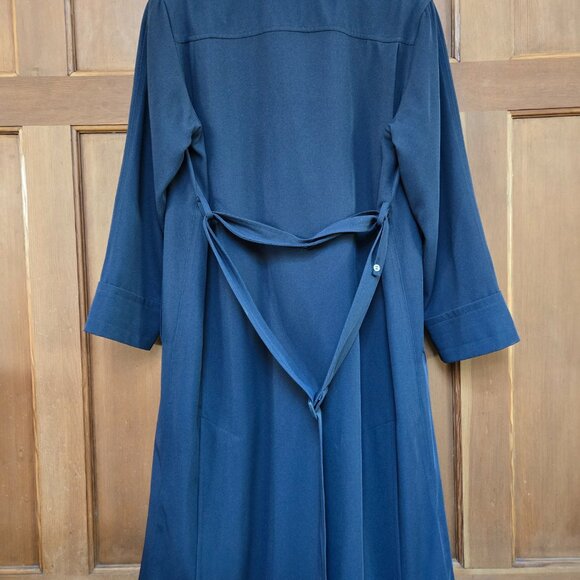 London Fog Vintage Women's Trench Rain Coat Lined Black size 8 - Picture 5 of 5